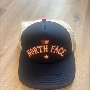 The North Face White and Black Mesh Cap